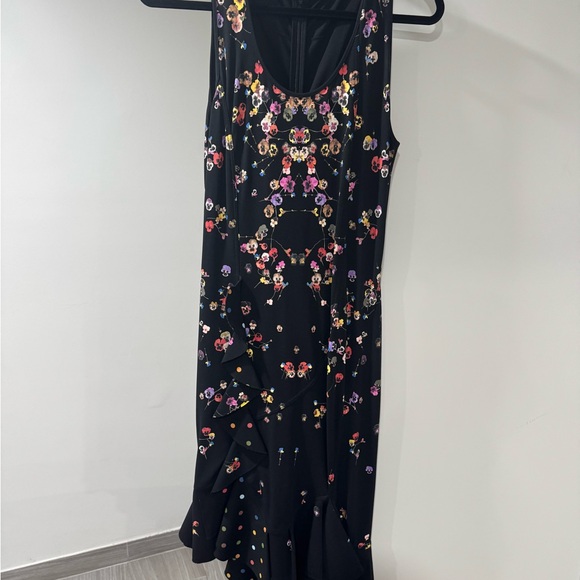 Givenchy Paris Floral Print Ruffle Dress Size 40 (US 4)